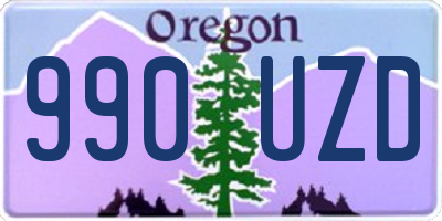 OR license plate 990UZD