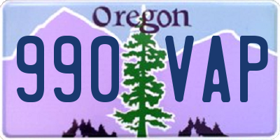 OR license plate 990VAP