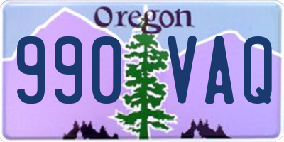 OR license plate 990VAQ