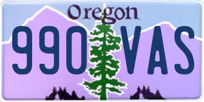 OR license plate 990VAS