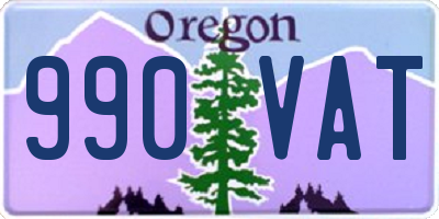 OR license plate 990VAT