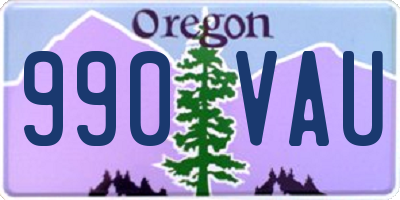 OR license plate 990VAU