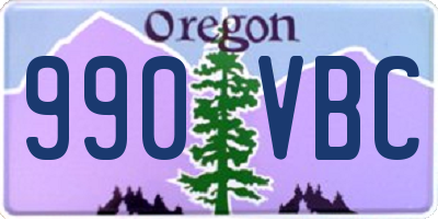 OR license plate 990VBC