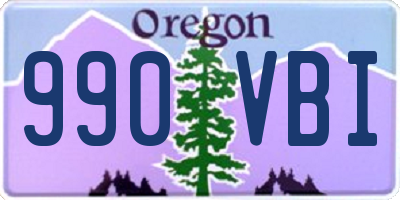OR license plate 990VBI
