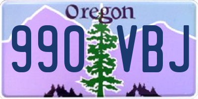 OR license plate 990VBJ