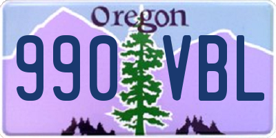 OR license plate 990VBL