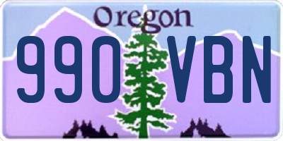 OR license plate 990VBN