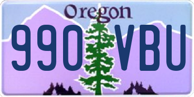 OR license plate 990VBU