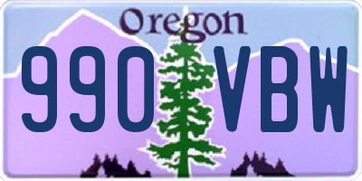 OR license plate 990VBW