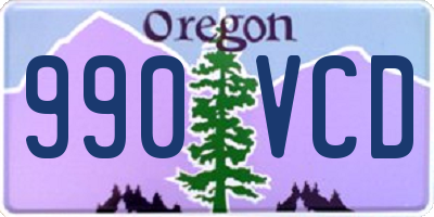 OR license plate 990VCD