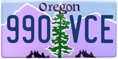 OR license plate 990VCE