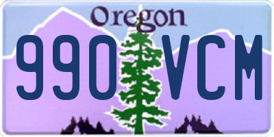 OR license plate 990VCM