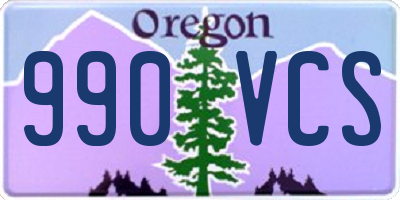 OR license plate 990VCS