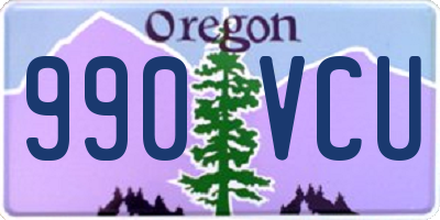 OR license plate 990VCU