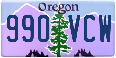 OR license plate 990VCW