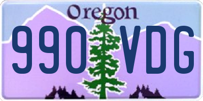 OR license plate 990VDG