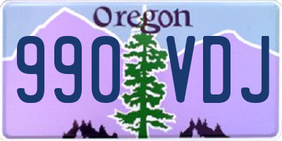 OR license plate 990VDJ