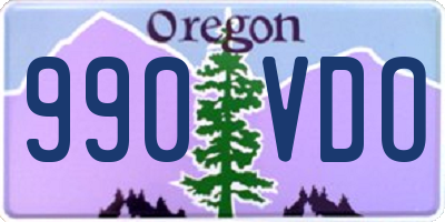 OR license plate 990VDO