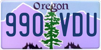 OR license plate 990VDU