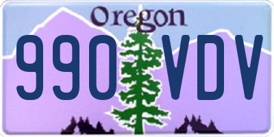 OR license plate 990VDV