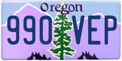 OR license plate 990VEP