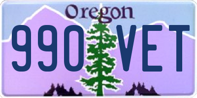 OR license plate 990VET