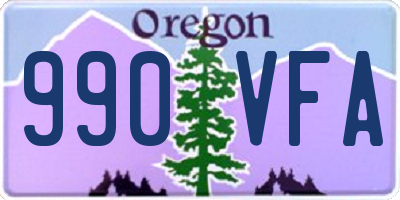 OR license plate 990VFA