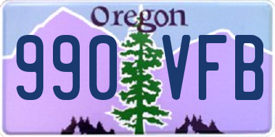 OR license plate 990VFB