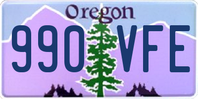 OR license plate 990VFE