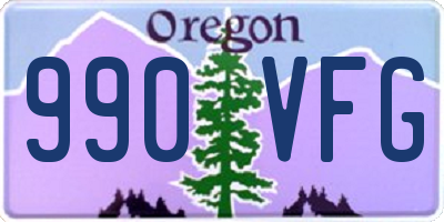 OR license plate 990VFG