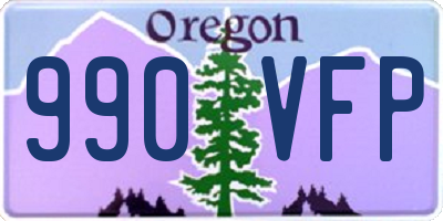 OR license plate 990VFP