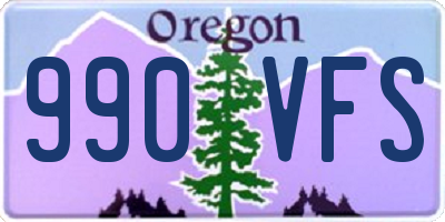 OR license plate 990VFS