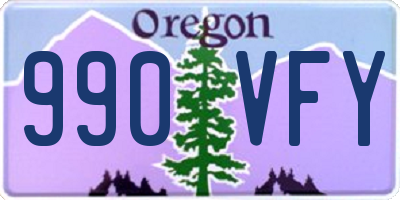 OR license plate 990VFY