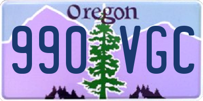 OR license plate 990VGC