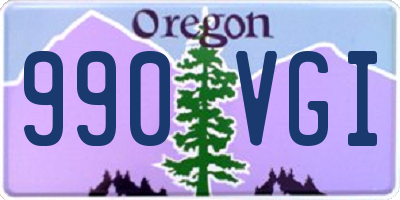 OR license plate 990VGI