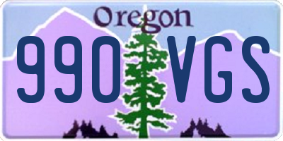 OR license plate 990VGS