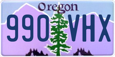 OR license plate 990VHX