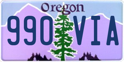 OR license plate 990VIA