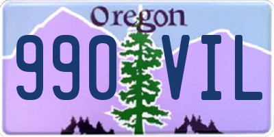 OR license plate 990VIL