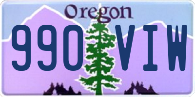 OR license plate 990VIW