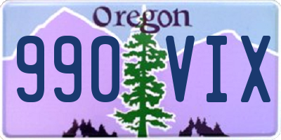OR license plate 990VIX