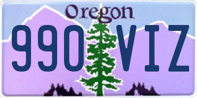 OR license plate 990VIZ