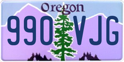 OR license plate 990VJG