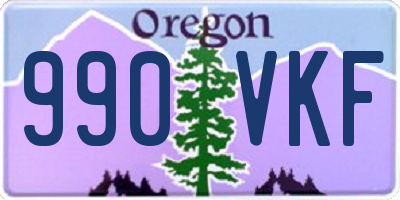 OR license plate 990VKF