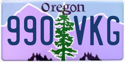 OR license plate 990VKG