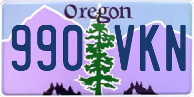 OR license plate 990VKN