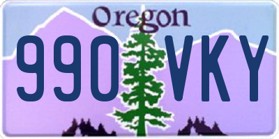 OR license plate 990VKY