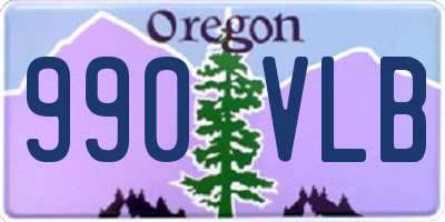 OR license plate 990VLB