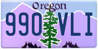 OR license plate 990VLI