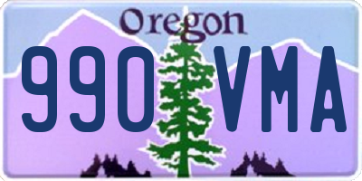 OR license plate 990VMA